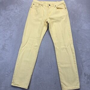 Levi's Jeans Women's 28x30 Middy Straight Yellow Mid Rise Summer Easter Denim